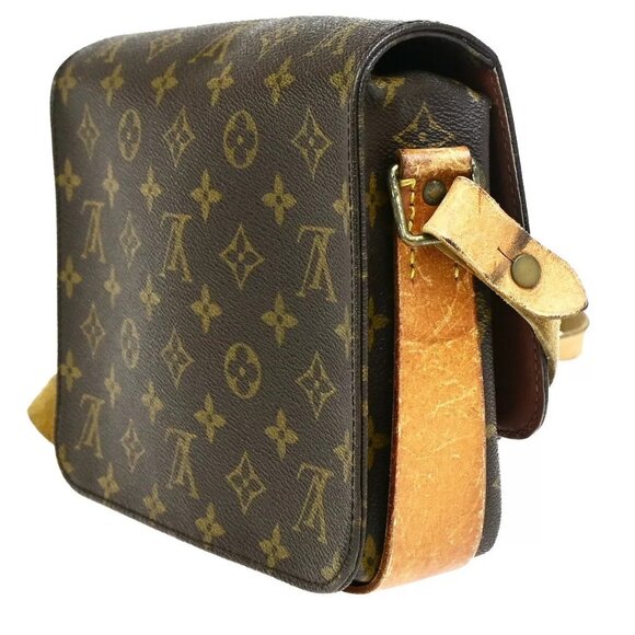 LOUIS VUITTON Cartouchiere MM Shoulder Bag Monogram Leather Brown M51253 30FB216 - Picture 4 of 16